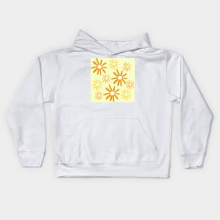 Simple Hand Drawn Flowers Pattern Kids Hoodie